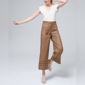 White House Black Market Tan Cropped Pants